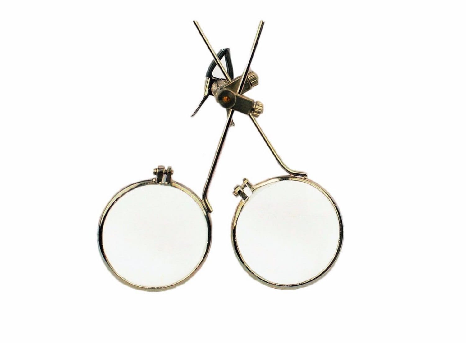 Jewelers Double Clip on Loopy Eye Loupe for Glasses Ea Lens 3x