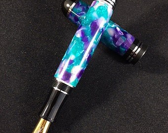 Custom Fountain Pen. Handmade Churchill Fountain Pen for the serious collector. The perfect Executive Gift or Desk Pen.