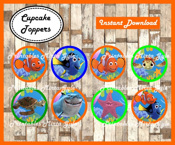 Finding Nemo Cupcakes Toppers Printable Finding Nemo Party