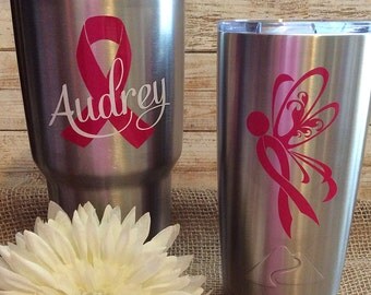 Breast Cancer Tumbler Decal/Breast Cancer Gifts/Breast Cancer Awareness/Breast Cancer Decals/Yeti Decals/RTIC Tumbler Decals/Cancer Survivor