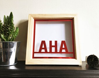 Alan Partridge Quote / Aha Art / Comedy Picture / Funny Print / Steve Coogan Papercut / Hilarious Gift / Silly Framed / Comedian / FRAMED