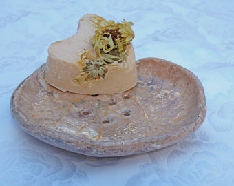 Handmade ceramic Soap Dish leaf stamped with Handmade Soap, Natural soap Holder, Bathroom Accessory, Pottery soap Dish, Pottery Gift