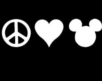 Download Peace love mickey | Etsy