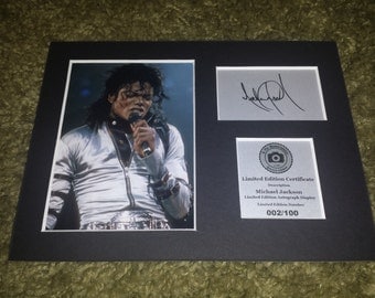 Michael Jackson - Signed Autograph Display - Fully Mounted and Ready To Be Framed V1
