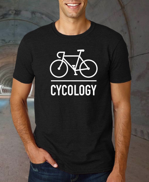 Mens Bicycle Tshirt Cycology teeshirt Funny tshirts for men