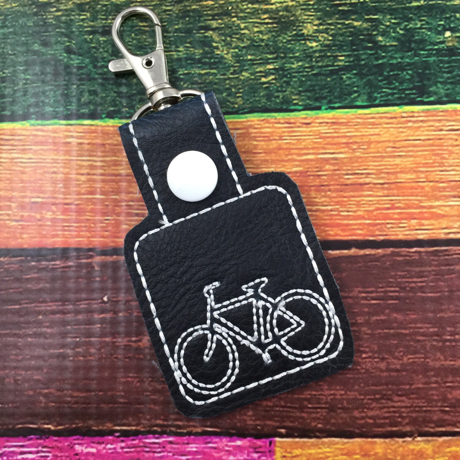 Bicycle keyring clip on keyring for bike by babymoon on Etsy
