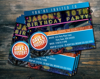 Dave And Busters Invitations 7