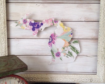 State Home Sign. Michigan. Michigan Home Sign. State Pride. Nursery Decor. Cottage Chic. Wedding Decor. gallery wall