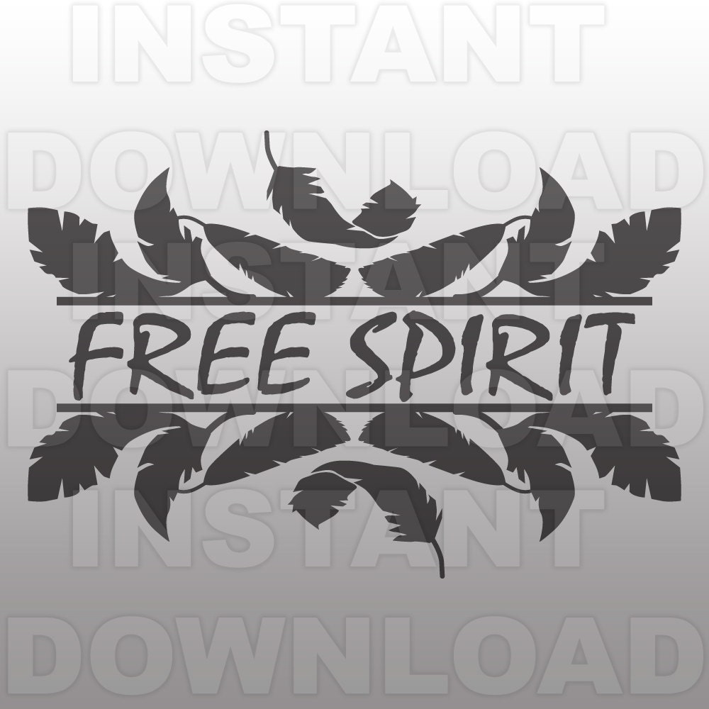 Download Native Indian Free Spirit Feather Monogram SVG File ...