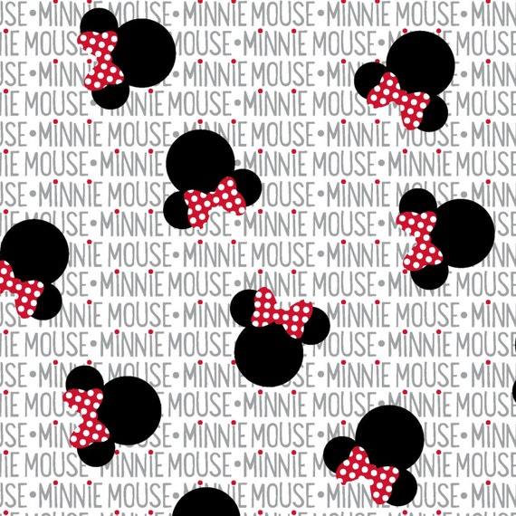 Black and White Minnie Mouse News print Fabric LAST 10