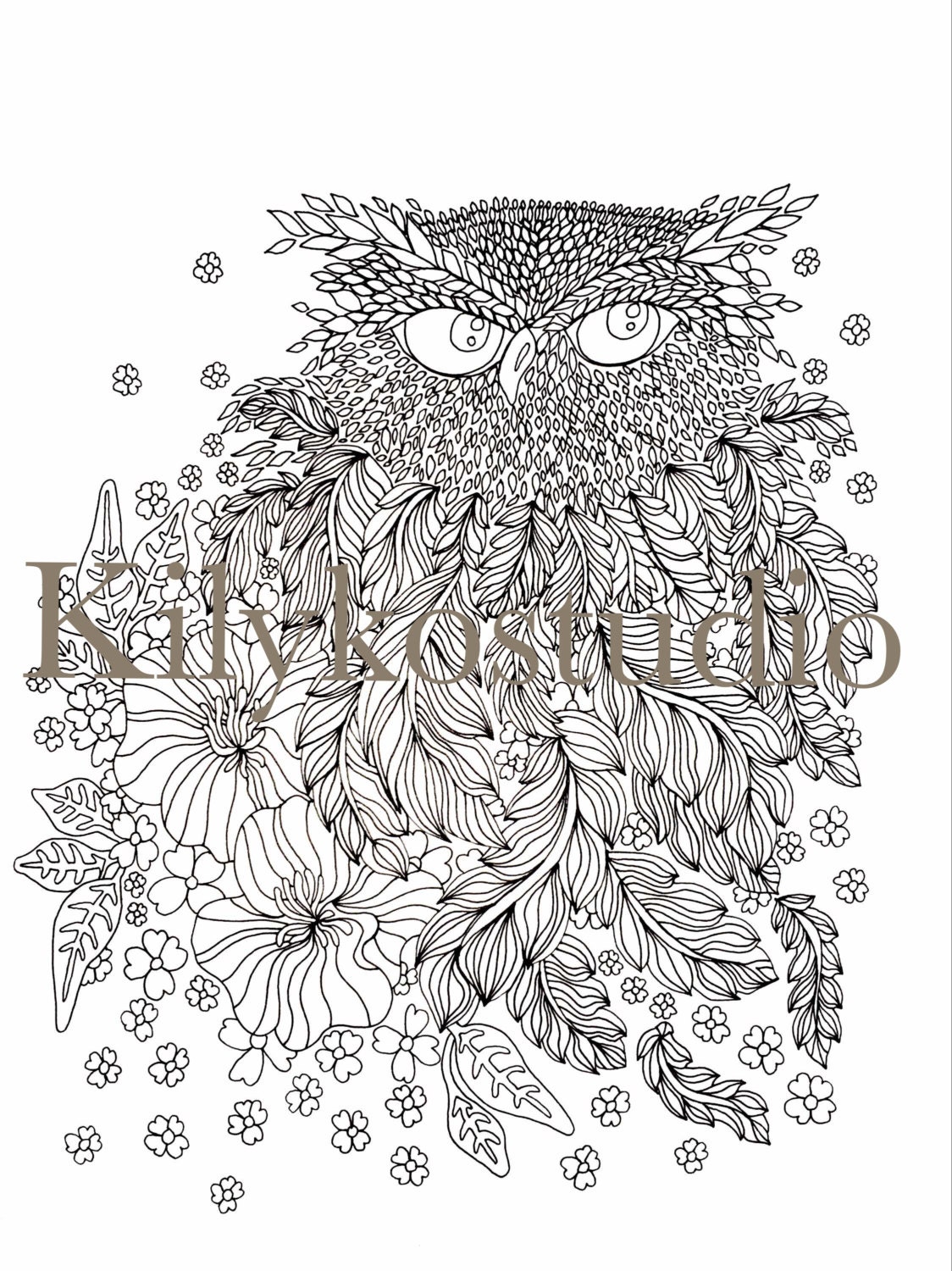 Feathery Flowers Coloring Pages 7