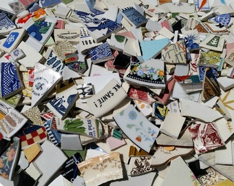 5 POUNDS * MOSAIC Tiles Craft Broken Plate Pieces- Large Color Mix- Fun Tiles