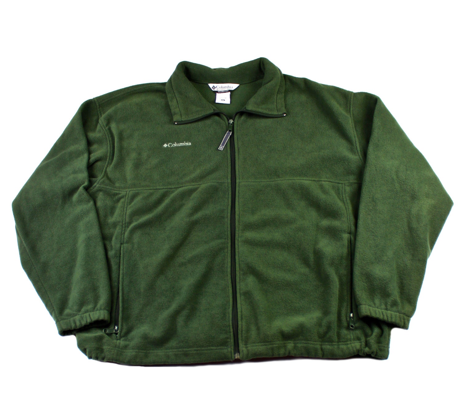 Columbia Sportswear Company Forest Green Fleece Jacket Mens