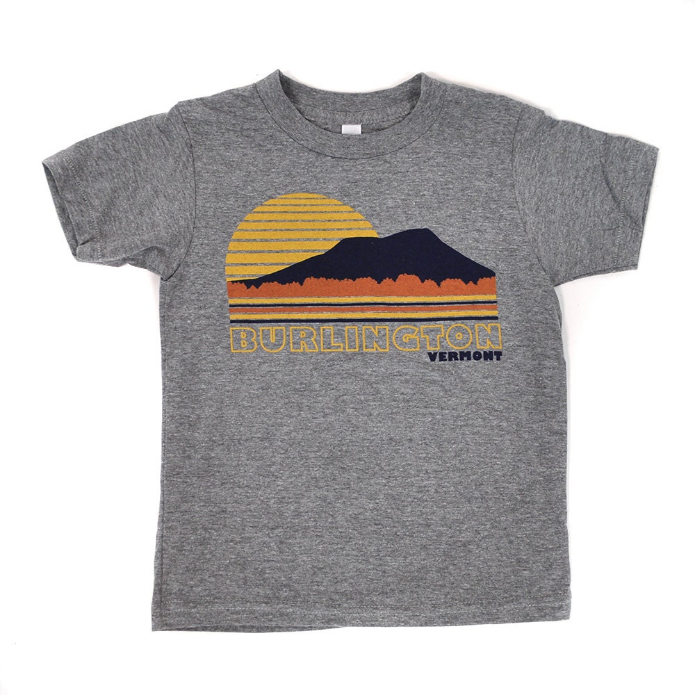 Burlington Vermont kids shirt toddler tee sunset by NewDuds