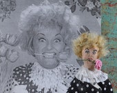 Phyllis Diller Doll Miniature Fan Art Comedy Character Funny Lady Phyllis Diller Doll Miniature Fan Art Comedy Character Funny Lady