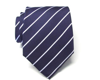 Mens Ties Blue and White Stripes Mens Neckties