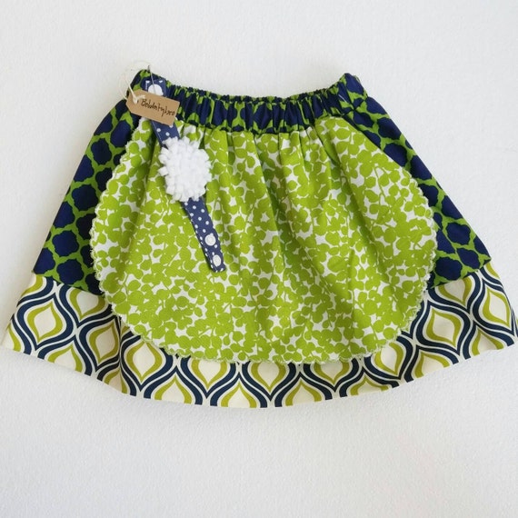 Little Girls Apron Skirt matching bracelet by bobbityboo on Etsy
