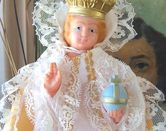 Vintage Infant of Prague Night Light TV Lamp NAN-SAN Rockland Mass