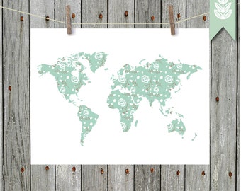 Printable City Art 8x10 Art Print INSTANT by greenoriginals