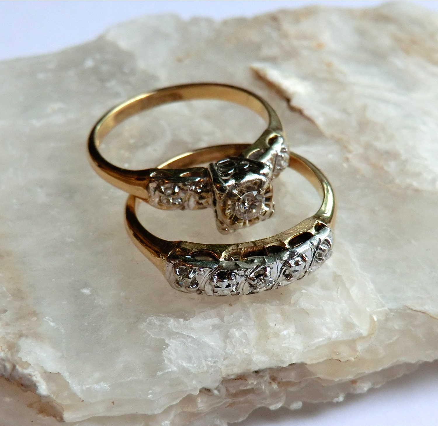 Vintage Wedding Rings Sets at Joseph Fife blog