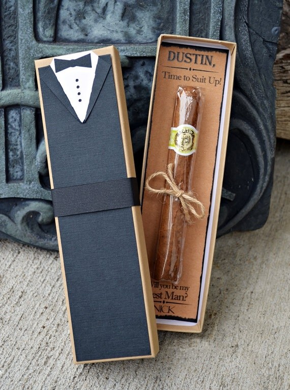 Cigar, Tux, Custom Box, Groomsmen Gift