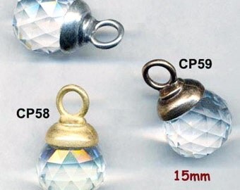 15mm CZECH Crystal Chandelier Drops with Bail