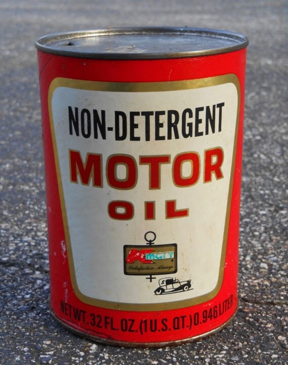 Items similar to RESERVED vintage NonDetergent Motor Oil Kmart S. S. Kresge Company oil can on Etsy