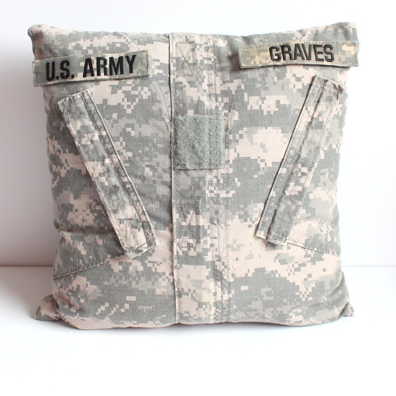 Custom ACU Pillow Cover Army Combat Uniform Memory Pillow