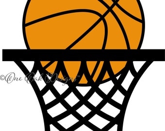 Basketball with Hoop SVG File PDF / dxf / jpg / png / eps / ai / for Cameo, for Cricut & other electronic cutters