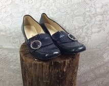 vintage navy blue heels