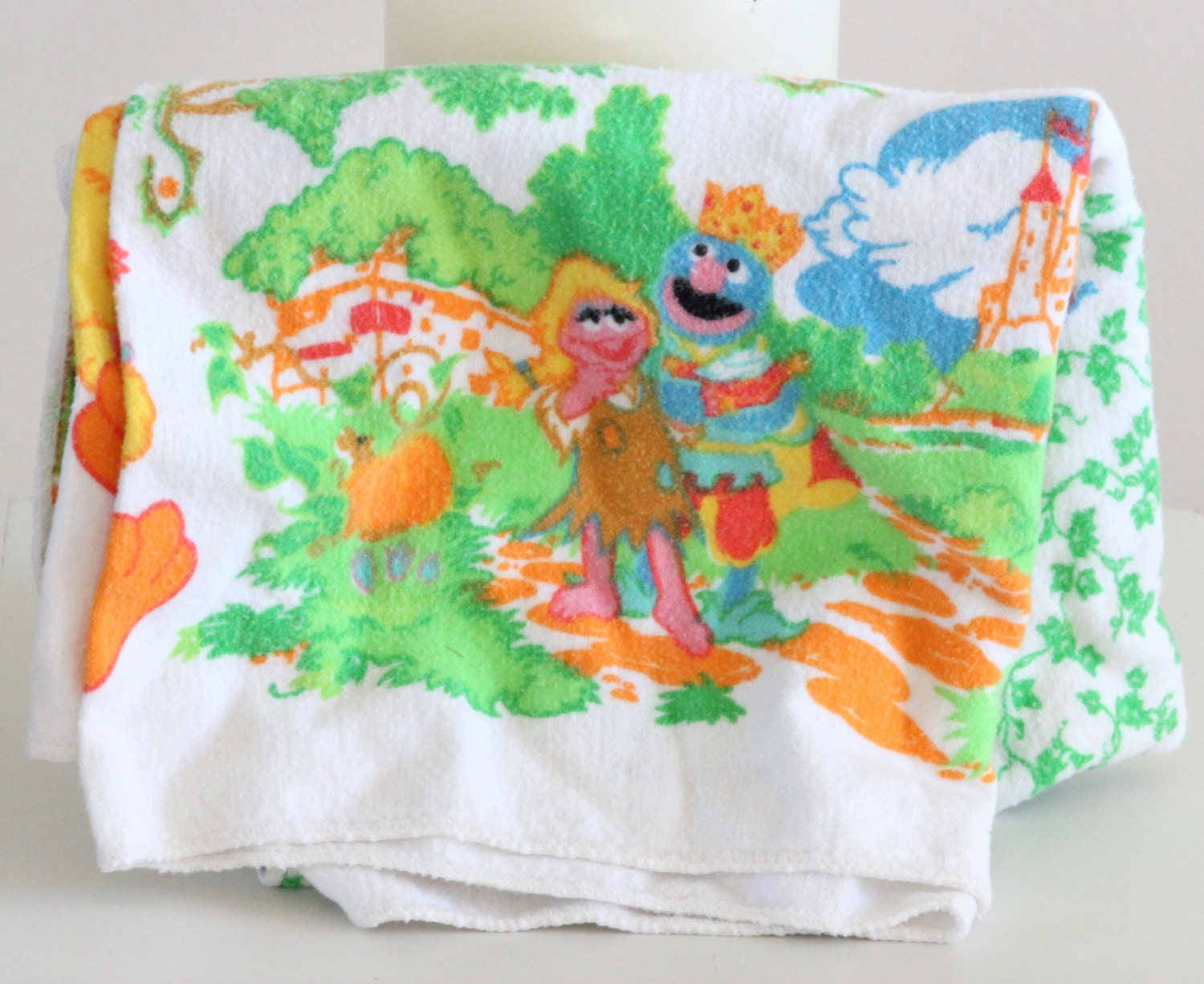 Vintage Sesame Street Receiving Baby Blanket Fairy by CabinOn6th