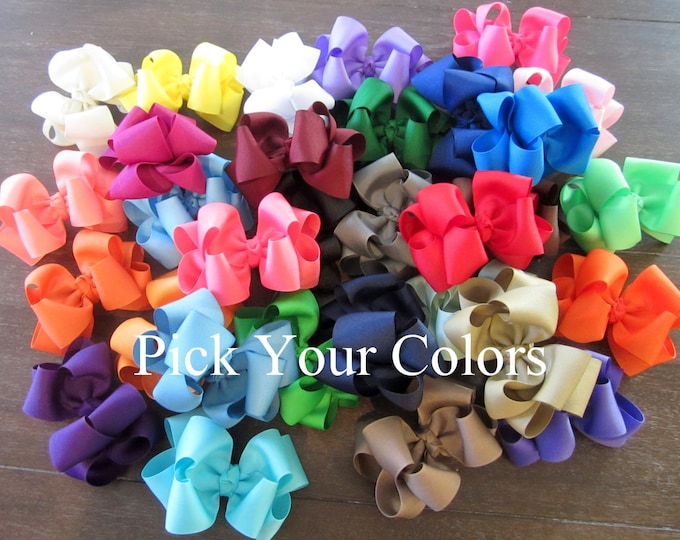 Girls Hair Bows, Boutique Hairbows, Lot of Double Layered Hair Bows, Big Hair Bows, Large Hairbows, Set of Bows, Wholesale Hairbows, dcp