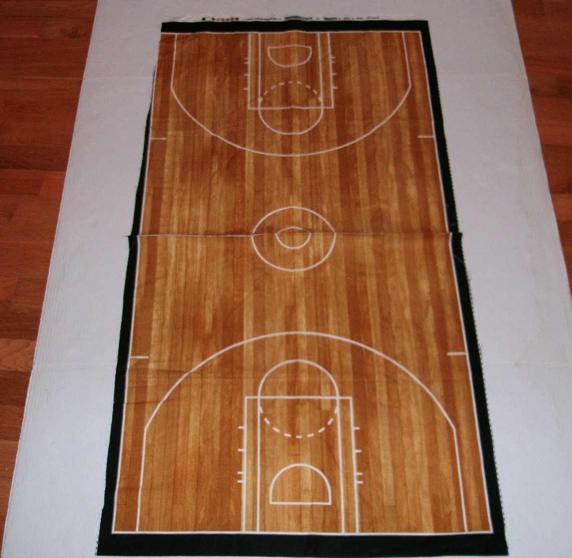 Small Fabric Panel Sports Basketball Themed Sewing Craft