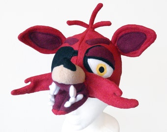 Pirate Fox Hat. Foxy, Five Nights at Freddy's inspired. Scary Horror Video Game.