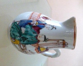 Famille Verte 18th Century Sparrow beak Creamer Jug