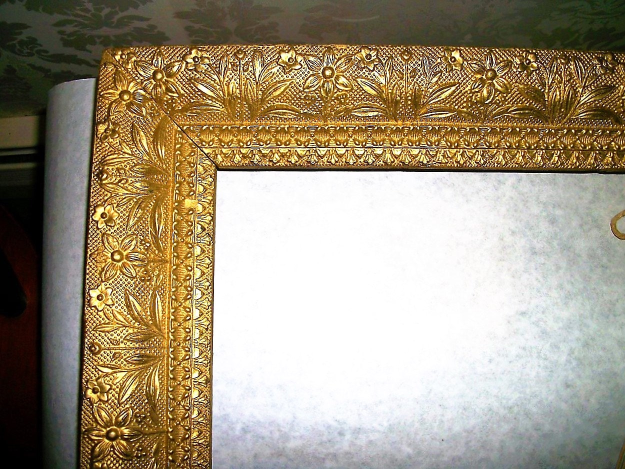 Gesso Gold Picture Frame Antique Ornate Extra Large 24x19