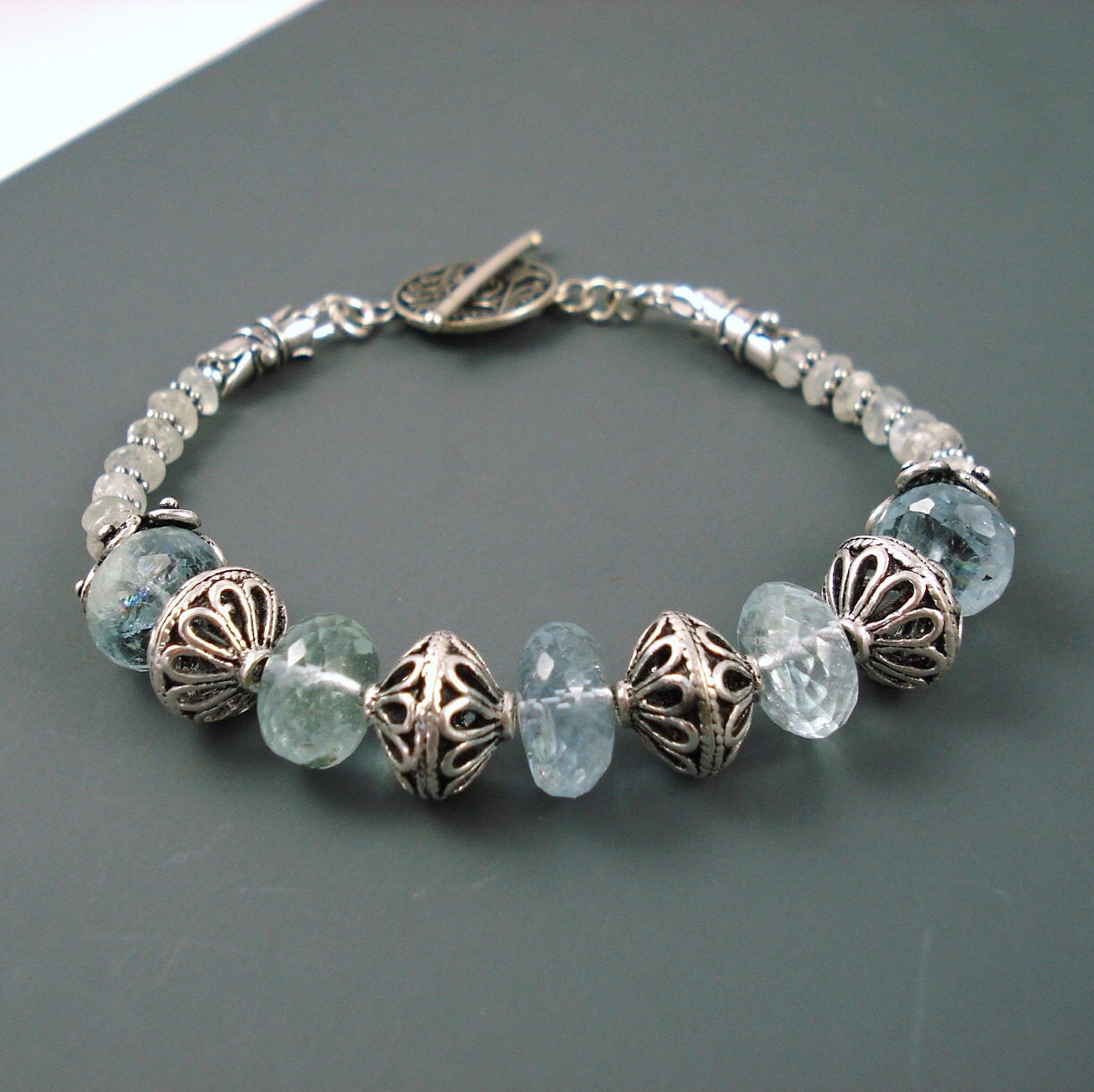 Aquamarine Bracelet Statement Bracelet Aquamarine Large