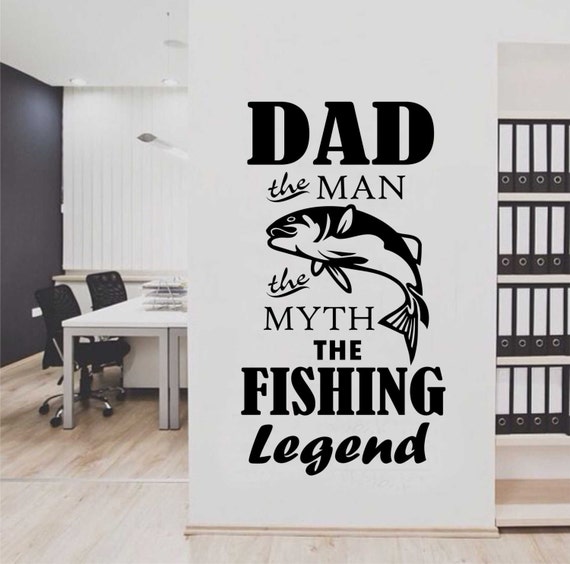 Download Dad the Fishing Legend Quote Vinyl Wall Lettering Vinyl Wall