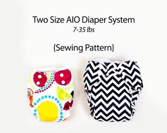 AIO Cloth Diaper Pattern | 2 Size System