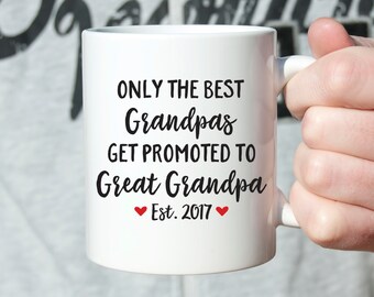 Great Grandpa Gift Pregnancy Announcement Great Grandpa Mug Pregnancy Reveal Great Grandparents Pregnancy Announcement Ideas Coffee Mug Red