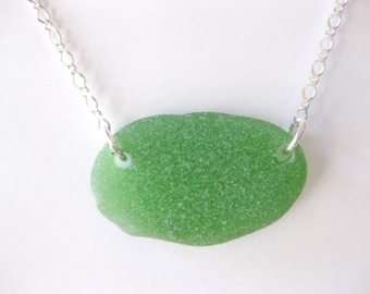 SS Large Sea glass jewelry beach glass jewelry SS sea glass pendant I love jewelry