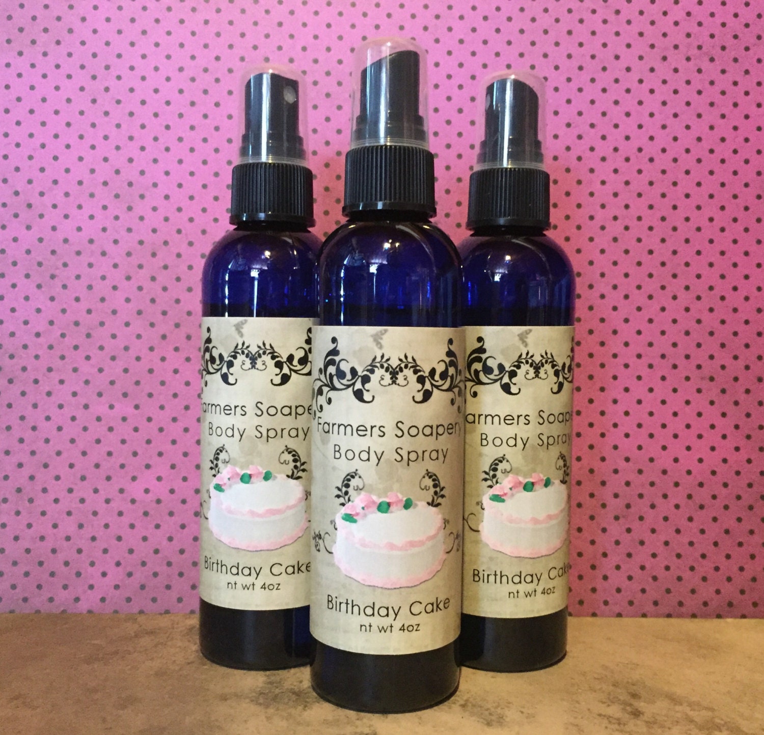 Birthday Cake Scented 4oz Body Spray Vanilla Cake Sweet