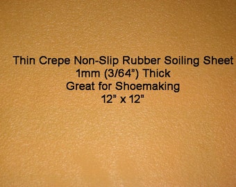 Thin Natural Rubber Soiling Sheet Crepe for Shoes, Sandals, Moccasins, Baby Shoes, Dog Boots, Shoemaking, Outsole Non Slip