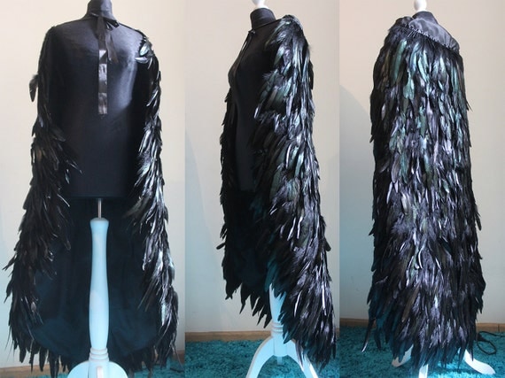 Feather cloak by pinkabsinthe steampunk buy now online