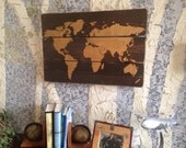 Items Similar To World Map Wood Map World Map