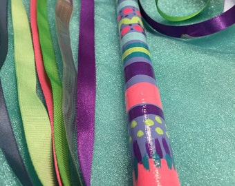 Flower girl / Wand for pretend play / best little girl gift / princess wand / fairy / imaginative play / hand painted