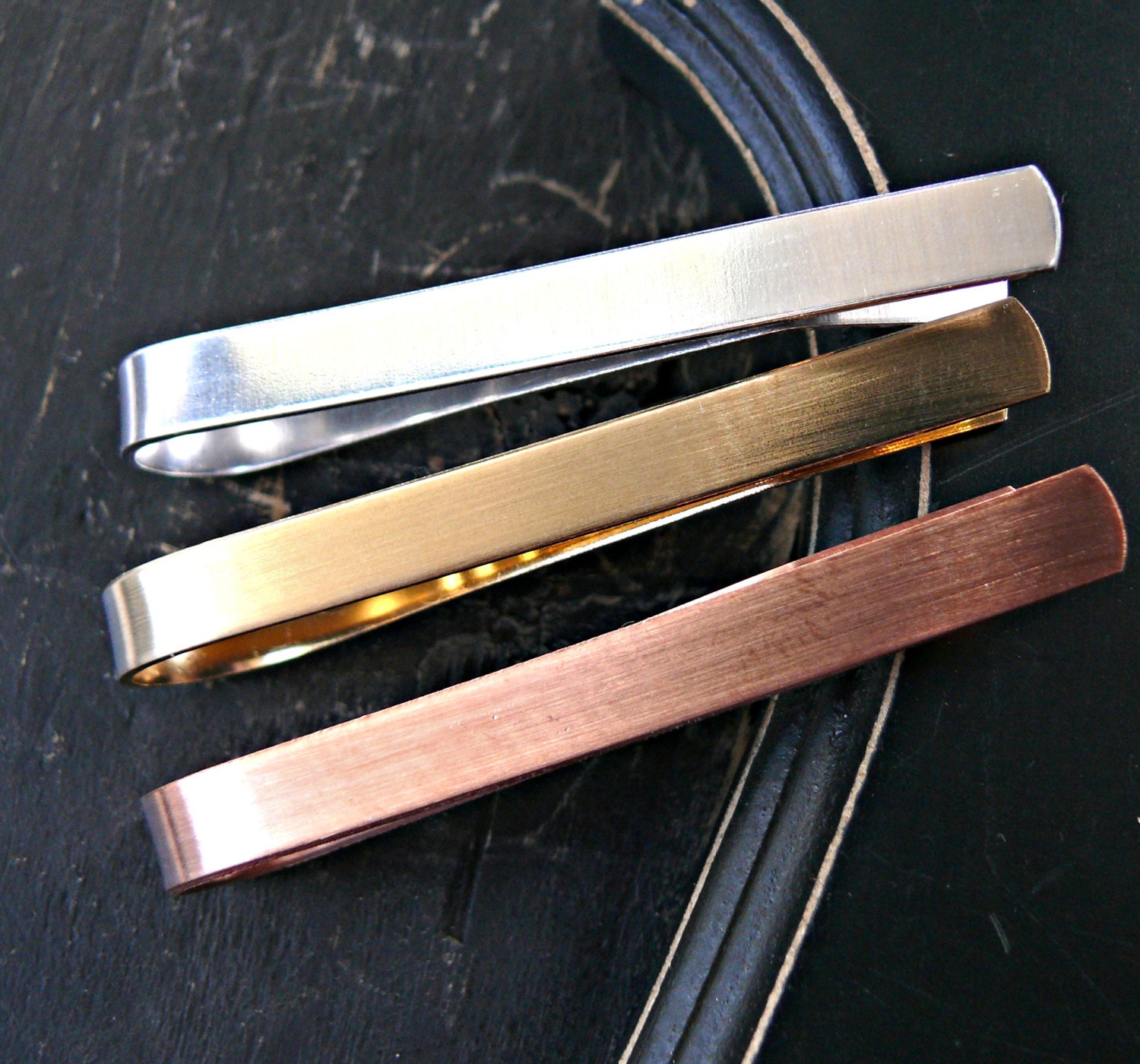 Mixed Metals Mens Tie Bar Mens Tie Bar Mans by yourcharmedlife