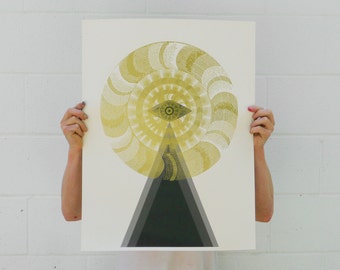 Eye of Gemini - Screen-Printed Poster