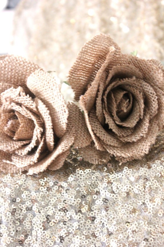 Sale 1 BURLAP FLOWER Rose Flower Jute Rustic Cake Topper Sale 1 BURLAP FLOWER Rose Flower Jute Rustic Cake Topper