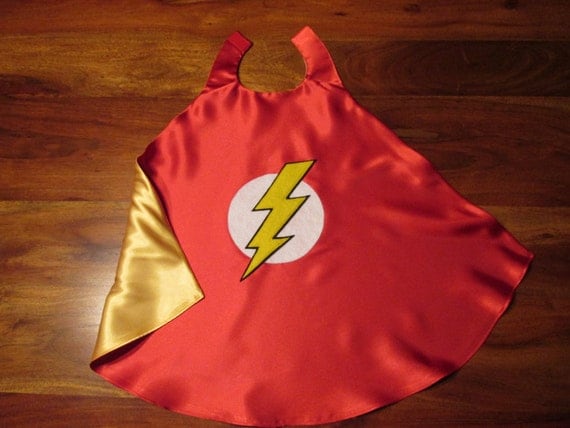 Flash Superhero Cape / Super Hero Cape / by madglamapparel on Etsy